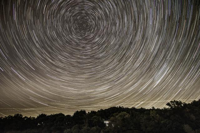 Star trails over the Valley of the Hanfcreek