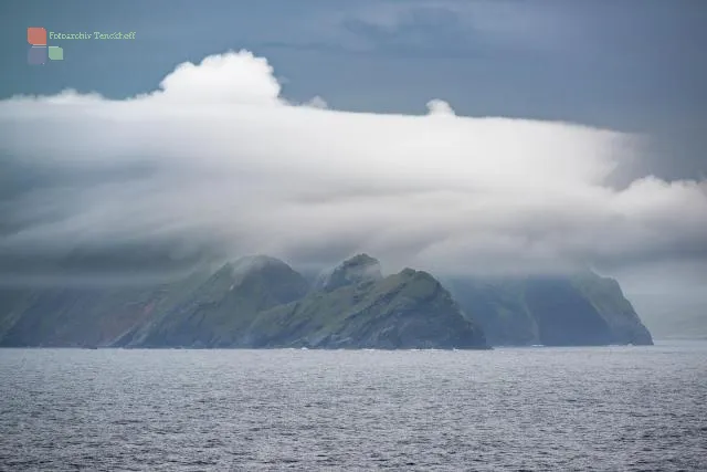 The Shetland Islands under clouds