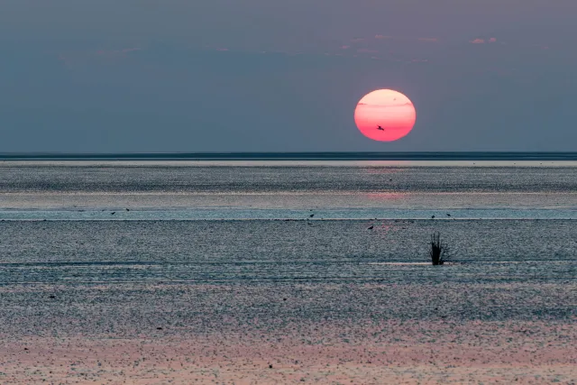 Sunset on Neuwerk