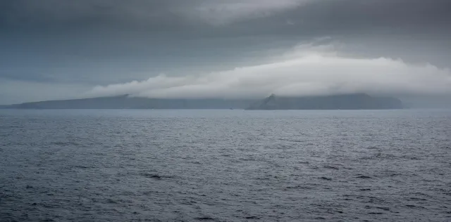 The Shetland Islands under clouds